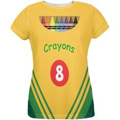 a women's t - shirt with crayons on it