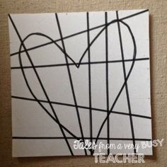 a piece of art that has been made to look like a heart with lines on it