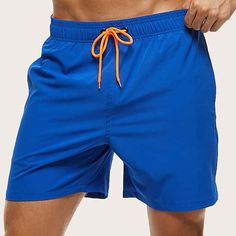 Season:Summer; Fabric:Polyester; Gender:Men's; Style:Hawaiian,Streetwear,Boho; Elasticity:Micro-elastic; Occasion:Beach,Casual,Daily,Holiday; Fit Type:Regular Fit; Function:Breathable,Soft; Waistline:Mid Waist; Pattern:Plain; Design:with Mesh lining,Elastic Waist,Drawstring; Pants Type:Swim Shorts,Beach Shorts,Swim Trunks,Board Shorts; Fly Type:Elasticity,Drawstring; Front page:FF; Listing Date:12/26/2022; Production mode:External procurement; Hips:; Length:; Waist:; Fit US Size:; Fit UK Size:; Solid Swim Trunks With Built-in Shorts And 4-way Stretch, Solid Color 4-way Stretch Swim Trunks With Built-in Shorts, Casual Blue 4-way Stretch Swim Trunks, 4-way Stretch Nylon Swim Trunks, Swimming Sport, Blue 4-way Stretch Swim Trunks With Built-in Shorts, Beach Casual, Beach Swim, Mens Boardshorts