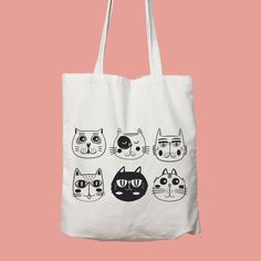 School Shoulder Bag With Cat Design, Cute Cat Design Satchel Bag, Cute Shoulder Bag With Cat Design, Cute Bags With Animal Design For Everyday Use, School Bag With Cat Design And Rectangular Shape, Animal Design Tote Bag For Daily Use, Daily Use Tote Bag With Animal Design, White Cat Design Shoulder Bag For Gift, Cat Design Shoulder Satchel