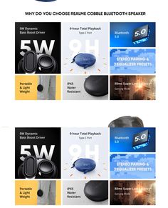 an advertisement for bluetooth speakers with the words, why do you choose them?