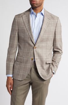 Soft Italian wool woven in a neutral plaid relaxes a sport coat styled with a lightweight feel that's perfect for warm-weather and semiformal occasions. 30" length (size 40) Notched lapels Nonfunctional four-button cuffs Chest welt pocket; front flap pockets Side vents Partially lined 100% wool Dry clean Made in Portugal Fragrance Design, Peter Millar, Designer Clothes For Men, Modern Outfits, Denim Jumpsuit, Wool Plaid, Coat Fashion, Women's Summer Fashion, Shoe Care