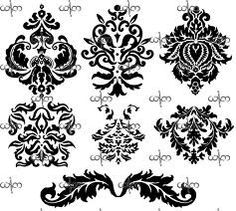 black and white damaska designs