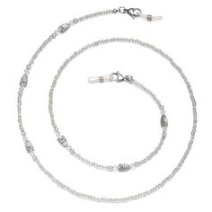 PRICES MAY VARY. Premium Material: This eyeglass chain is made of crystals, Titanium Steel, Pearl and strung by sturdy line, stylish, delicate and durable, not easy to rust or break. It is smooth and comfortable for daily wear Non-slip Eyewear Chains: Eyeglasses strap come with 2 pairs of non-slip silicone rings that can be slid and adjusted to fit, pulling them tightly to secure them, which prevents your glasses from getting lost Multifunctional: The length of the sunglasses chain is 28in/72cm, Elegant Adjustable Clear Glasses Chains, Silver Delicate Metal Glasses Chain, Elegant Clear Glasses Chains With Adjustable Chain, Elegant Clear Adjustable Glasses Chains, Adjustable Silver Glasses Chains With Delicate Chain, Elegant Beaded Glass Chain For Glasses, Elegant Metal Beaded Glasses Chain, Elegant Glass Beaded Glasses Chain, Elegant White Metal Glasses Chains