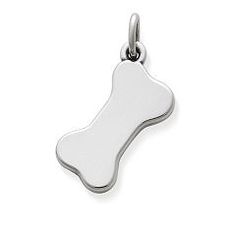 a dog bone charm on a white background