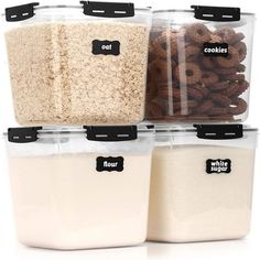 Large Pantry Organization, Large Food Storage Containers, Cereal Storage, Cereal Dispenser, Airtight Storage, Small Pantry, Large Pantry, Food Storage Container Set, Bulk Food