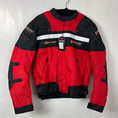 New Armpit To Armpit 25” Length 27.5” Motorcycle Red, Red And Black Jacket, Red Jacket, Black Jacket, Motorcycle Jacket, Black Red, Mens Jackets, Black And Red, Jackets & Coats