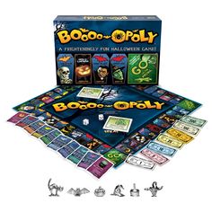 the booo - o - olly board game is shown in front of an open box