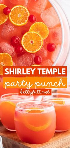 A beverage recipe for a crowd! You can even make it alcoholic for the perfect Thanksgiving cocktail With everything you love about the classic Shirley Temple drink plus orange juice, this party punch is delicious! Big Batch Non Alcoholic Drinks For Parties, Orange Punch Alcohol, Groovy Punch Drink, Party Drink Recipes Nonalcoholic, Drinks With Orange Juice Non Alcoholic, Orange Party Punch Non Alcoholic, Big Batch Drinks Non Alcoholic, Summer Drink Non Alcoholic, Orange Non Alcoholic Punch