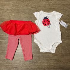 Carter’s 2-Piece Ladybug Bodysuit & Tutu Pant Set Pants 100% Cotton Tutu 100% Polyester Bodysuit 100% Cotton Jersey Size 6 Months Playful Stretch Sets For Spring, Playful Playwear Sets For Spring, Stretch Cotton Playwear Sets, Playful Spring Playwear Sets, Stretch Cotton Sets For Playwear, Red Playwear Sets For Spring, Casual Stretch Sets For Playwear, Red Bottoms For Spring Playwear, Casual Fitted Playwear Sets