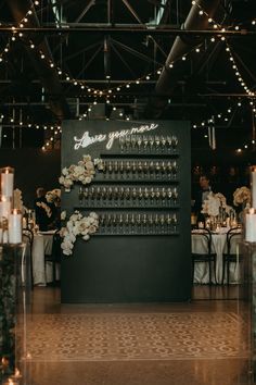 This image features a black champagne rack used for a wedding reception and cocktail hour decor. It has two floral arrangements with blush and white roses and white orchids. It also features a love you more neon sign. Wedding Reception Cocktail, Wedding Reception Cocktail Hour, Cocktail Hour Decor, Reception Cocktail, Divine Union, Indian Reception, Holy Matrimony, Cocktail Hour Wedding, Photography Location