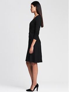 Gemma Wrap Dress | Banana Republic Formal V-neck Belted Dress With Tie Waist, Chic Long Sleeve Belted Knee-length Dress, Chic Belted Long Sleeve Knee-length Dress, Fitted Long Sleeve Belted Dress For Work, Fitted Belted Long Sleeve Dress For Work, V-neck Belted Dress For Work, V-neck Belted Dress For Office, Long Sleeve Wrap Dress For Work, Dressy Long Sleeve Belted Dress