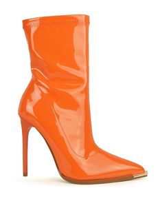 Step out in style with the Zoie - Nude shoes. Crafted from high-quality patent leather, these shoes offer an effortless look that oozes sophistication. Their universal style allows them to accessorize any outfit, making them the perfect statement piece. True to Size for Most Heel Height: 4” Side Zipper Closure Patent Leather Winx Stella, Orange Boots, Elegant Clothing, Foot Bracelet, Nude Shoes, Orange Design, Fashion Portfolio, Stiletto Boots, 50 Shades