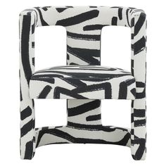 the zebra print chair is made from fabric