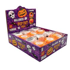 halloween pop out toy display case with pumpkins and jack - o'- lanterns