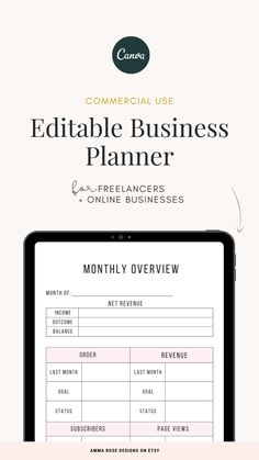 a tablet with the text, how to use an e - business planner?