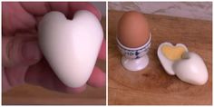 an egg is in the shape of a heart