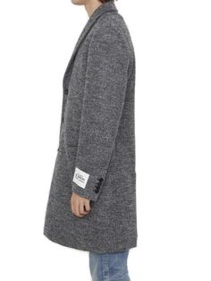 Get ready to turn heads with this exquisite wool coat. The lapel collar, padded shoulders, and buttoned cuffs give it a sophisticated and timeless look, while the back slit hem adds a touch of modern flair. Crafted from 100% wool, this coat is not only luxurious and warm, but also durable and long-lasting. Elevate your style and stay cozy all season long with this single-breasted wool coat. Whether you're heading to the office or out for a night on the town, this versatile piece will effortlessl Single Breasted Coat, Jacket For Men, Leather Cap, Single Breasted Jacket, Dolce And Gabbana Man, Sneaker Heels, Casual Backpack, Contrast Trim, Grey Color