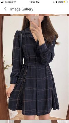 Short Frock With Pants, Plaid Dress Outfit, Dark Academia Dress, Academia Dress, Everyday Dresses Casual, Academia Clothing, Mode Ulzzang, Dark Academia Clothing, Korean Casual Outfits