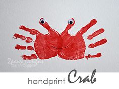 a red hand print with two hands and one eye