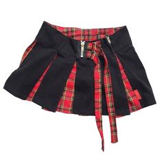 Brand New!! Very Rare!! Vintage Tripp Nyc Plaid Pleated Mini Skirt, Womens, Black, Red Plaid Pleats Tripp Nyc Skirt Womens Mini Gothic Plaid Zippers Pleated Punk Grunge Measurements: X-Small: Length Laying Flat" 12.5" Waist Laying Flat: 14.5" Items Are From My Retail Store, Not A Private Home Check Out Our Other Amazing Listings For More Popular Brands And Styles Of Clothing! We Also Have Many Vintage Listings From Y2k Such As Emily The Strange, Ruby Gloom, Oopsy Daisy, Paul Frank, French Kitty, Red Punk Skirt For Summer, Gothic Style Fitted Red Mini Skirt, Gothic Fitted Pleated Mini Skirt, Red Plaid Mini Skirt, Punk Pleated Mini Skirt, Edgy Red Mini Skirt, Tripp Nyc Skirt, Gothic Pleated Mini Skirt, Black Pleated Mini Skirt