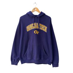 Vintage Georgia Tech Purple Hoodie Size Medium Georgia University Crewneck Georgia Tech Sweater Pullover Print Logo Spell Out Georgia Jumper by brixtonclothing on Etsy Varsity Style Long Sleeve Sweater For Fall, Hooded Winter Sweater For College, Fall Crew Neck Sweater With Drawstring Hood, Varsity Style Hoodie Sweatshirt For Winter, Varsity Hoodie Sweatshirt For Winter, Collegiate Hooded Hoodie For Fall, Varsity Hoodie For College In Fall, Varsity Long Sleeve Hoodie For College, Collegiate Long Sleeve Winter Sweater