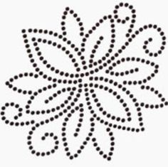 a black and white image of a snowflake with dots on it's surface