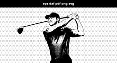 Tiger Woods SVG Files For Cnc Files For Laser Cut DXF PDF Denmark Stickers For Phone Case, Stickers For Phone, Cnc Files, Tiger Woods, Scan N Cut, Cut Canvas, Pattern Vector, Space Silhouette, Brother Scan And Cut