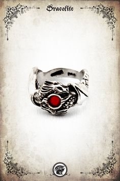 Medieval Bahamut Ring- Sterling silver 925 made by our team at Dracolite. Imagined and created by our designer Charles Brousseau. Details : * 100% original and unique design * Handmade by our professional jewelry team * High quality materials (925 sterling silver) * Made in Canada Dimensions : * Bottom band 6mm (widest 12mm) Sizes : * See our chart in item pictures * Custom sizes available (contact-us) * Consider ordering 1/2 to 1 size larger on wider bands Crystal: * See our chart in item pictu Sterling Silver Fantasy Style Promise Ring, Silver Fantasy Rings For Collectors, Gothic Sterling Silver Promise Ring, Gothic Style Silver Ring With Gemstone, Gothic Silver Ring With Gemstone, Medieval Sterling Silver Rings, Antique Silver Gothic Sterling Silver Rings, Sterling Silver Fantasy Ring, Gothic Antique Silver Sterling Silver Rings