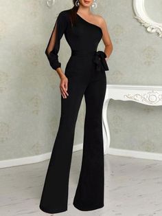 Classy Jumpsuit Outfits, Womens Black Jumpsuit, Classy Jumpsuit, Formal Clothing, Jumpsuit Outfits, Formal Jumpsuit, Stylish Jumpsuit, Gaun Fashion, Bachelorette Outfits