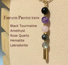 Empath Protection, Dream Amethyst, Raw Rose Quartz, Crystals Healing Properties, Spiritual Crystals, Healing Crystal Jewelry, Crystal Healing Stones, Crystal Necklaces, Protection Necklace