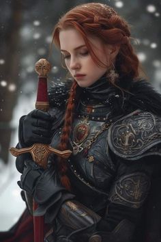 Medieval Character Inspiration, Warrior Queen Aesthetic, Adventurer Costume, Woman Knight, Women Knight, Female Book Characters, Medieval Woman, Celtic Woman, Female Character Concept