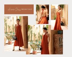 The slightly fitted silhouette and a chic halter strap neckline with an open back are the standout features of this sleek rust orange floor-length number. Brides-to-be take note, this makes for a gorgeous bridesmaid dress, too. Orange Halter Neck Maxi Dress For Date Night, Orange Halter Neck Maxi Dress For Evening, Elegant Orange Halter Neck Maxi Dress, Elegant Orange Halter Dress For Party, Elegant Orange Sleeveless Halter Dress, Orange Floor, Gorgeous Bridesmaid Dresses, Halter Strap, Take Note