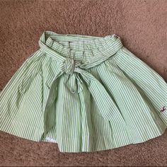 Hollister Green Striped Skirt With Tie, Elastic Waistband !! Nwot Hollister Skirt, Striped Skirt, Tie Colors, Green Stripes, Hollister, Womens Skirt, Elastic, Skirt, Women Shopping