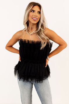 – This top will have you feeling fun and fabulous – Lightweight ruffled tulle material with a full soft lining – Slightly stretchy waistband – Hidden side zip with a hook and eye closure – Flattering silhouette that falls into a straight peplum hemline Measurements S : Bust 32", Hip 32", Length 33", Waist 28". M : Bust 34", Hip 34", Length 34", Waist 30". L : Bust 36", Hip 36", Length 36", Waist 32". Tulle Material, Hip Length, Side Zip, Straight Leg Jeans, Peplum Top, Straight Leg, High Waisted, Luxury Fashion, Fashion Trends