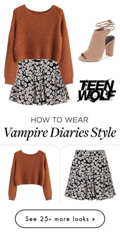 "Lydia martin Inspired outfit " by kittylovesxoxo on Polyvore featuring Topshop Lydia Martin Shoes, Lydia Martin Outfits Inspired, Lydia Teen Wolf, Looks Hippie, Orange Sweater