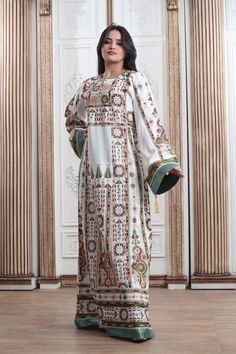 Thobe Embroidered Palestinian/Jordanian Maxi Dress Long Sleeves Kaftan Palestinian Design And Embroidery Non-transparent (not see-through) high-quality fabric ♥ LUXURIOUS UNIQUE STYLE AND DESIGN: New Palestinian Thobe/Caftan style designed by Palestinian designers, shows your charming taste, unique elegant style. Impress the crowd with this stunning look ♥ WONDERFUL for special events, weddings, bridal showers, henna, gatherings or even a special day out Best Embroidered Palestinian Thobes Onlin Maxi Dress Long, Dress Long Sleeves, Bridal Showers, Dress Clothes For Women, Long Maxi Dress, Long Sleeve Maxi Dress, Dress Long, Elegant Style, Special Events