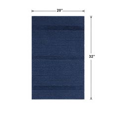 This allen + roth 100% cotton reversible bath rug allows for two great looks in one rug. Made of soft and ultra-absorbent fibers, this rug make a simple yet stylish addition to any bathroom. allen + roth 20-in x 32-in Blue Cotton Bath Mat | 26600 Blue Bath Mat, Blue Bath, Cotton Bath Mats, Bathroom Rugs And Mats, Allen Roth, Bath Rug, Bath Rugs, The Bathroom, Bathroom Rugs