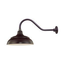 an old - fashioned wall light with a white shade on the side and black arm