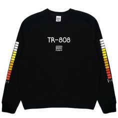 Comfortable Tribute to Roland   s Legendary TR-808. Fitted Crew Neck Sweatshirt For Streetwear, Black Urban Crew Top, Fitted Black Graphic Sweatshirt, Black Fitted Graphic Print Sweatshirt, Black Media, Unisex Sweatshirt, Adidas Jacket, Crew Neck Sweatshirt, Organic Cotton