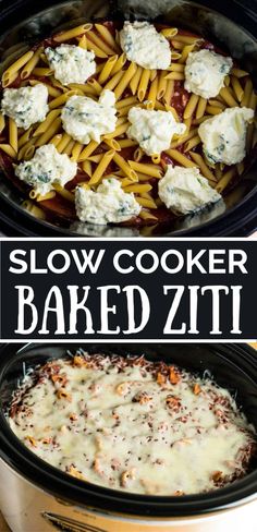 crock pot baked zitti is an easy and delicious side dish that everyone will love