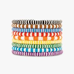 Rainbow Stretch Bracelet Set of 8 Bracelet Bead Organization, Trevor Project, Crisis Intervention, Preppy Bracelets, Pride Jewellery, Bracelet Pack, Friendship Bracelets With Beads, Pura Vida Bracelets, New Friendship