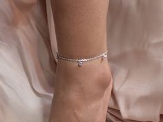 "For Ready-to-ship items search here, https://etsy.me/39BDvMS Diamond Anklet / Bridesmaid Gift Anklet Bracelet / Minimalist Dainty Anklet / Sterling Silver Diamond Anklet About Features- * Made to order * Materials: 925 Sterling Silver * Gold color: Yellow Gold Plating, White Gold Plating, and Rose Gold Plating * Comes with a 2\" inches extender with lobster clasp * Gemstones: Cubic Zirconia * Layaway Plan Available - SKU : A04 Note: Price is for one piece of anklet. As a reference, I've include Elegant Adjustable Sterling Silver Anklets, Minimalist Anklets For Gift, Dainty Adjustable Sterling Silver Anklets, Delicate Wedding Anklets, Silver Minimalist Anklets For Party, Delicate Silver Anklets For Wedding, Delicate Silver Wedding Anklets, Silver Dainty Anklets For Wedding, Adjustable Sterling Silver Anklets For Wedding