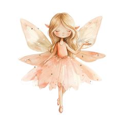 Flower Fairy Watercolor, Fairy Clip Art, Fairy Watercolor, Fairy Png, Pastel Fairy, Kawaii Fairy, Fairy Clipart, Enchanted Fairies, Fairy Images