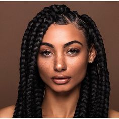 12.7k Likes, 20 Comments - BRAIDS GANG LTD (@braidsgang) on Instagram: “@kissentamera✨@sassy_solo” Braids For Swimming, Large Box Braids, Jumbo Box Braids, Pelo Afro, Box Braid