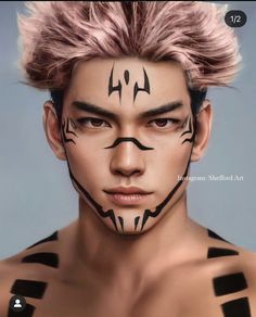 Sukuna Shrine, Gege Akutami, Anime Makeup, Cosplay Art, Japanese Makeup, Male Makeup, Anime Inspired Outfits, Eye Makeup Art, Cosplay Makeup