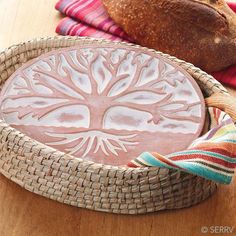 Oval Terracotta Bread Warmer Basket Set lifestyle Bread Warmer, Grass Basket, Tree Of Life Design, Natural Baskets, Bread Basket, Wrap Recipes, Basket Sets, Life Design, Gorgeous Design