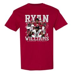 a red t - shirt with an image of two football players and the name ryan williams