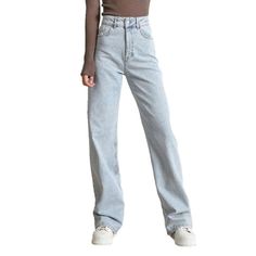 Feel the nostalgia of the Nineties in our 2023 Autumn Collection's high-waisted. straight women's jeans! This vintage-inspired piece is perfect for those who want to show off their bold. fashion-forward personality. Crafted with stonewashed denim and a zipper and button closure. these jeans offer a chic. timeless look with luxurious comfort.Distinctive Features: 90s Style: Step back into an iconic era with this vintage-inspired fashion statement. High-Waisted: Flaunt your figure with a classic. Autumn Collection Fashion, Secure In Yourself, White Jeans Men, Yellow Denim, Vintage Inspired Fashion, 2023 Autumn, 90s Style, Step Back, Jeans Online