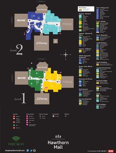 the floor plan for hawthorne mall